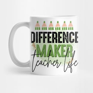 Difference Maker Teacher Life Pensil Teaching Mug